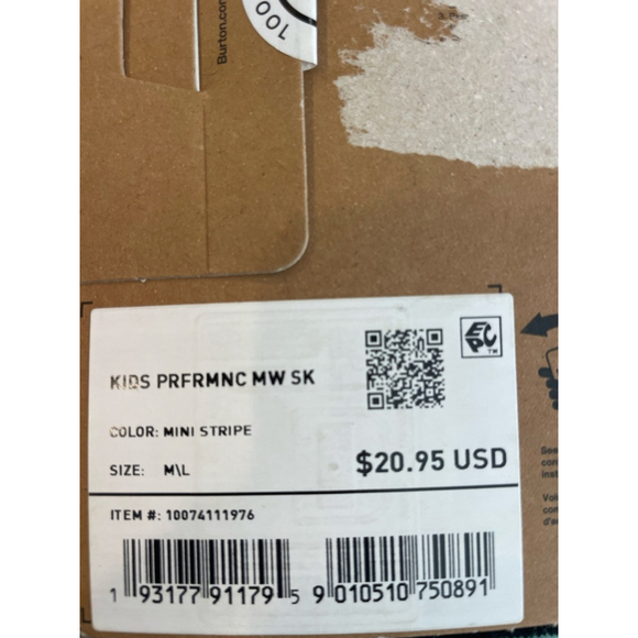 Burton Kids Performance Midweight Socks 2 Pairs Size M/L - Picture 6 of 6